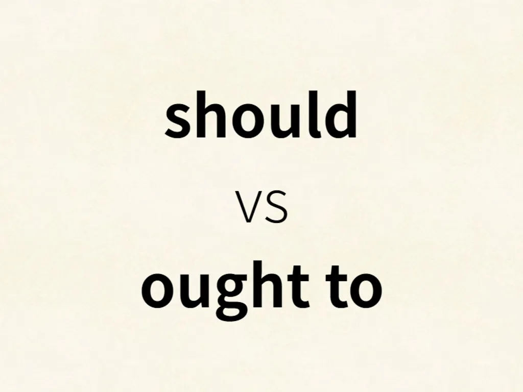 should vs ought to